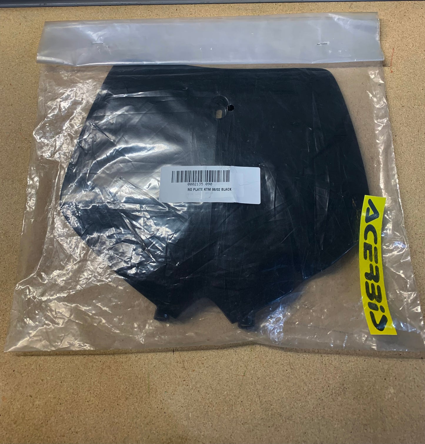 FRONT NUMBER PLATE for KTM 98/02 BLACK