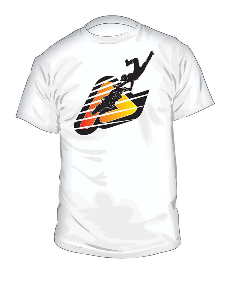 **Acerbis T-shirt Strips White