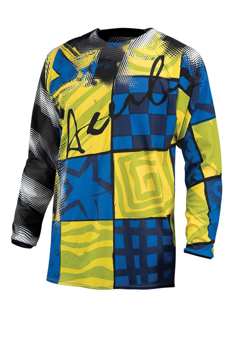 **MX Fanatic Blue/Yellow Jersey
