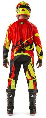 **PROFILE MX PANT RED/FLO YELLOW