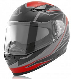 **FULL FACE X-STREET HELMET MATT RED/BLACK