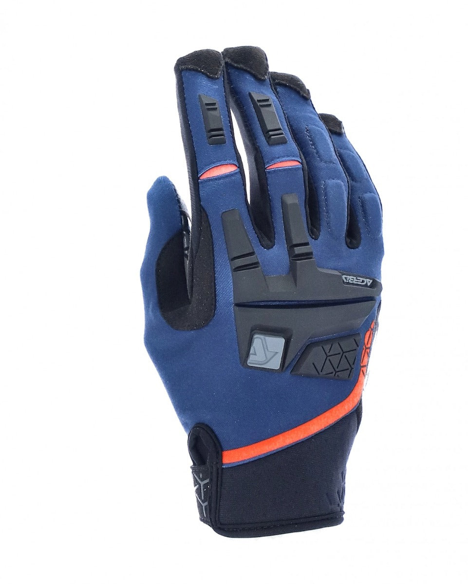 CE X-ENDURO GLOVES BLUE / ORANGE