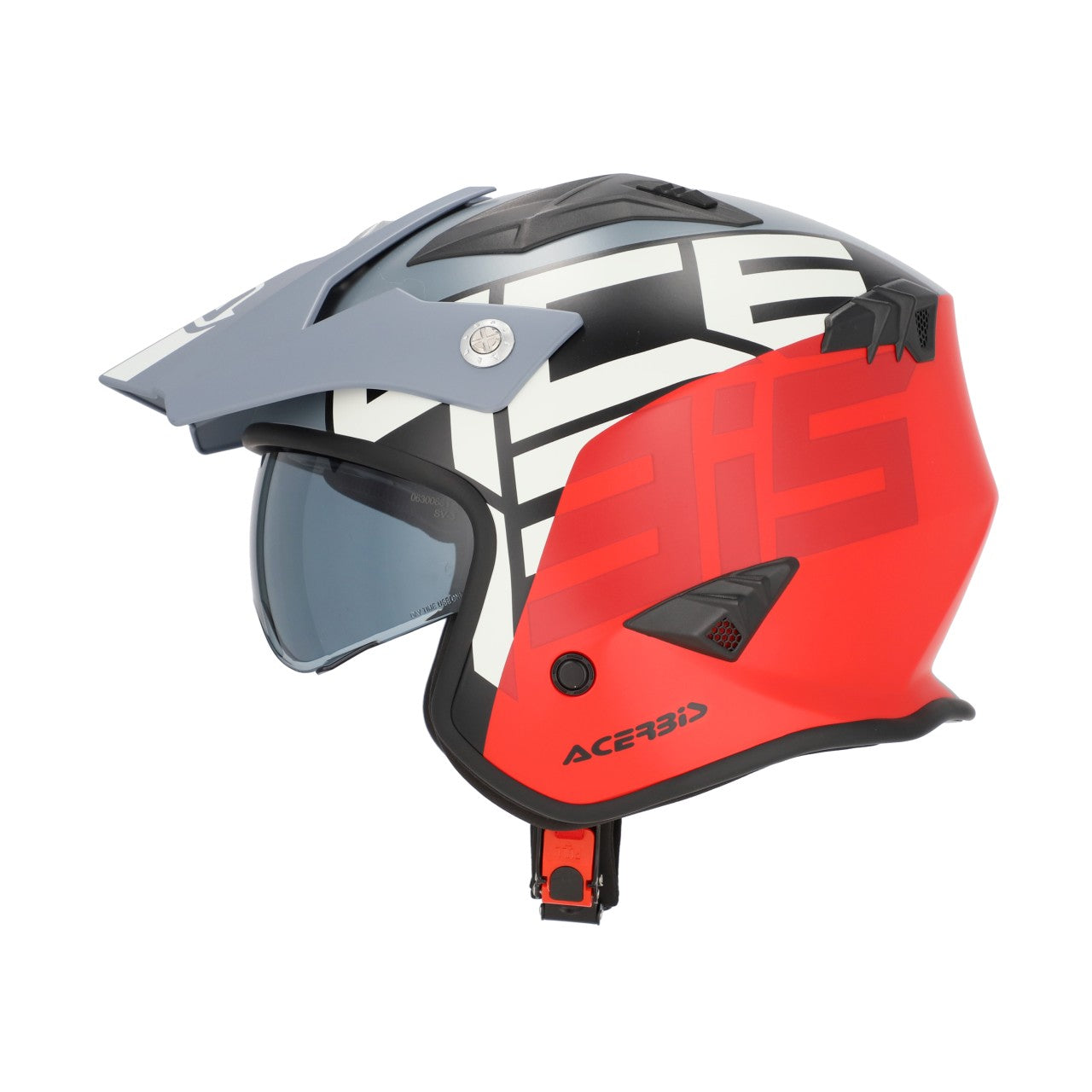 JET ARIA GRAPHIC HELMET GREY/RED