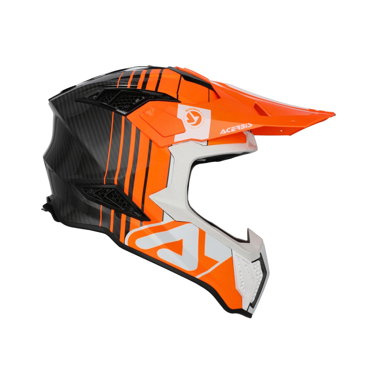 AIRSTRIKE-C CARBON HELMET ORANGE/WHITE 203