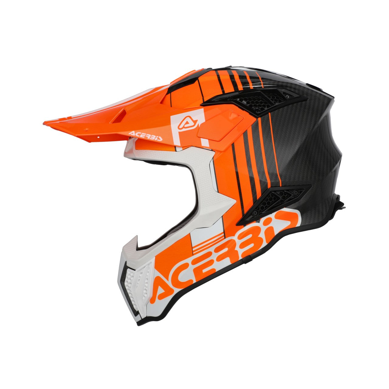AIRSTRIKE-C CARBON HELMET ORANGE/WHITE 203