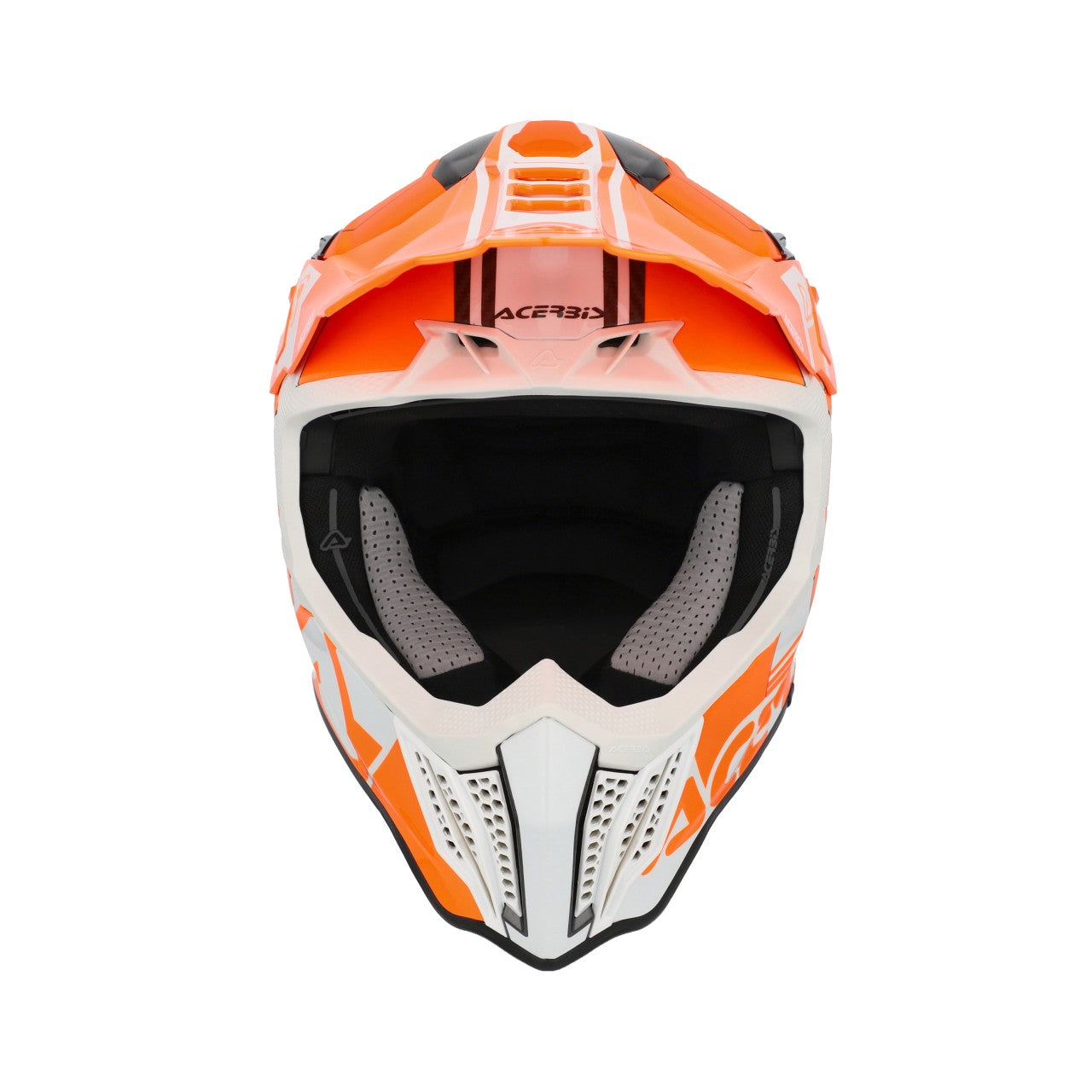 AIRSTRIKE-C CARBON HELMET ORANGE/WHITE 203