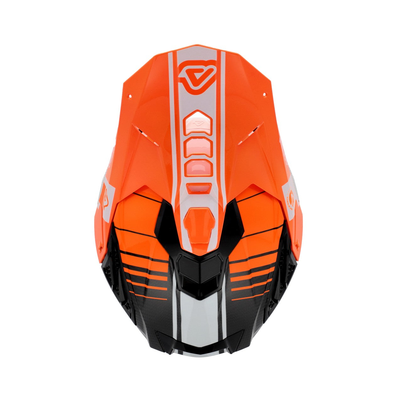 AIRSTRIKE-C CARBON HELMET ORANGE/WHITE 203