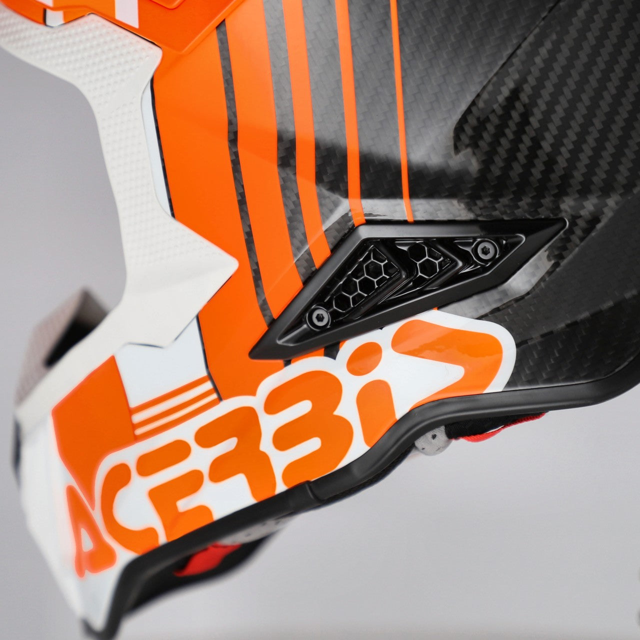 AIRSTRIKE-C CARBON HELMET ORANGE/WHITE 203