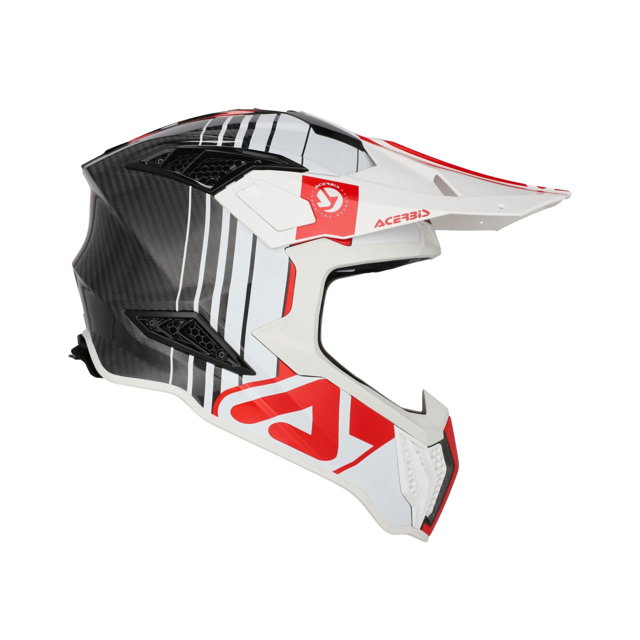 AIRSTRIKE-C CARBON HELMET WHITE/RED 239