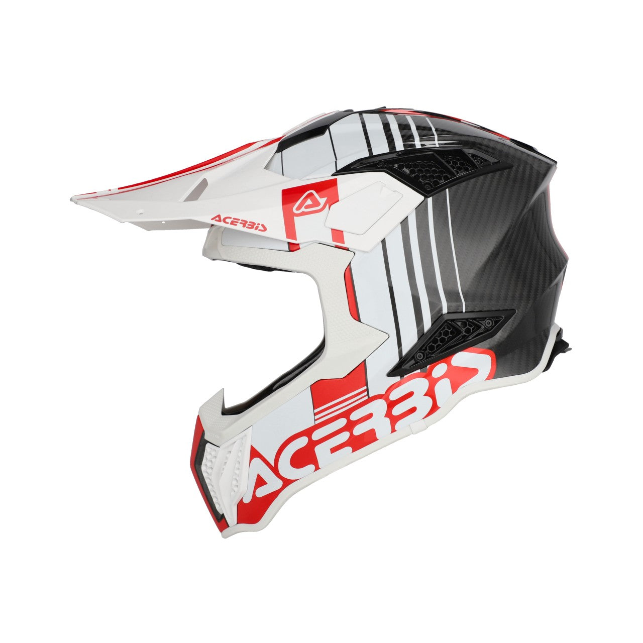 AIRSTRIKE-C CARBON HELMET WHITE/RED 239