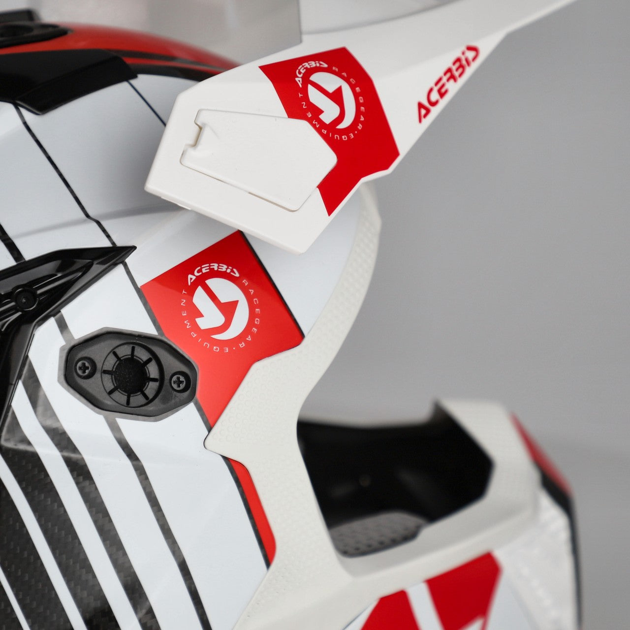 AIRSTRIKE-C CARBON HELMET WHITE/RED 239
