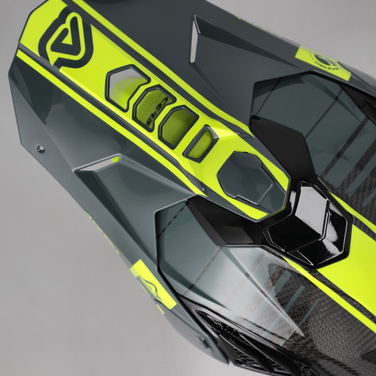 AIRSTRIKE-C CARBON HELMET BLACK/FLO YELLOW 457