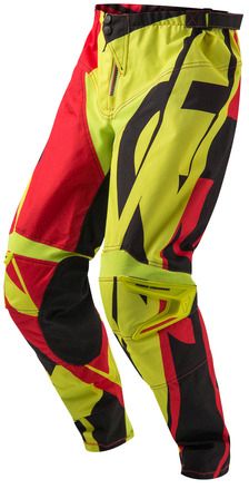 **PROFILE MX PANT RED/FLO YELLOW