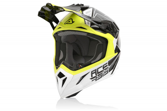 **STEEL CARBON HELMET SLIVER/YELLOW