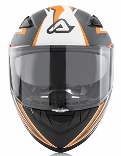 **FULL FACE X-STREET HELMET MATT ORANGE/WHITE