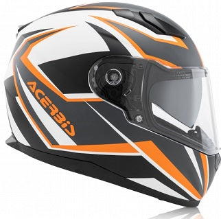 **FULL FACE X-STREET HELMET MATT ORANGE/WHITE