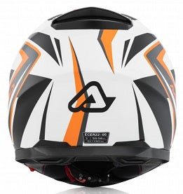 **FULL FACE X-STREET HELMET MATT ORANGE/WHITE