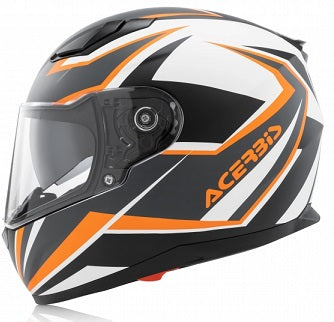 **FULL FACE X-STREET HELMET MATT ORANGE/WHITE