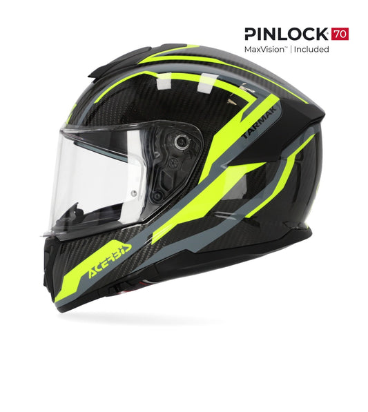 TARMAK HELMET CARBON BLK GREY/YELLOW