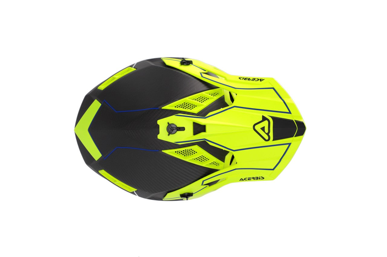 STEEL CARBON 22-06 HELMET BK/FLO YELLOW