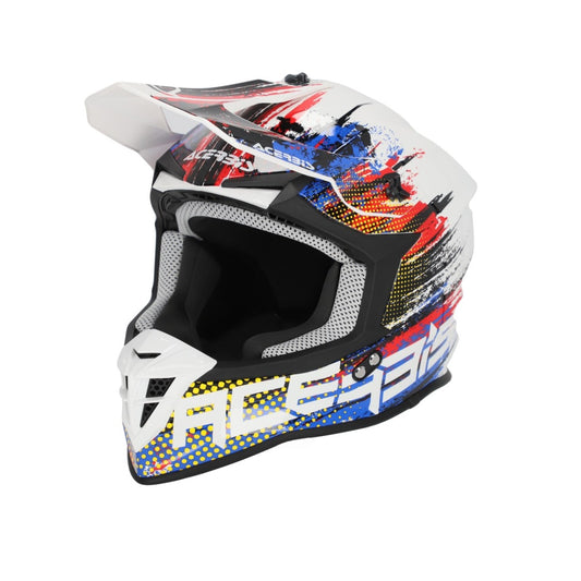 HELMET LINEAR 22-06 WHITE/BLUE/RED