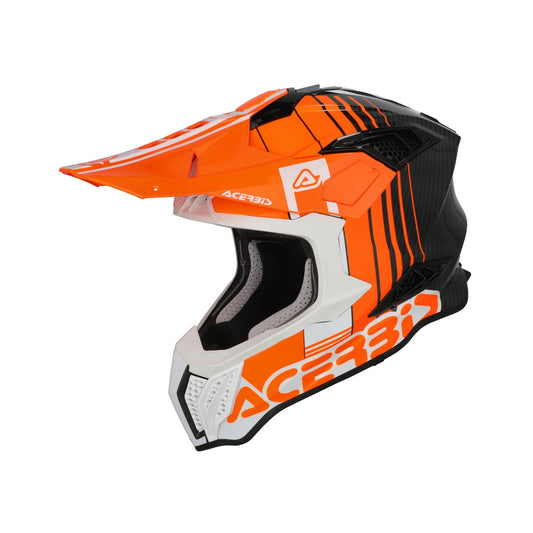 AIRSTRIKE-C CARBON HELMET ORANGE/WHITE 203