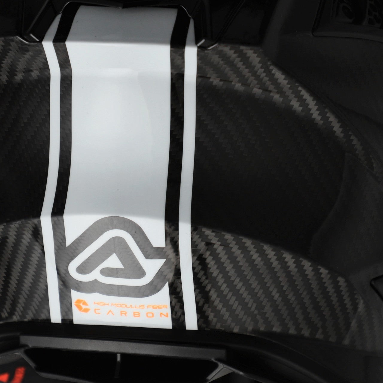 AIRSTRIKE-C CARBON HELMET ORANGE/WHITE 203