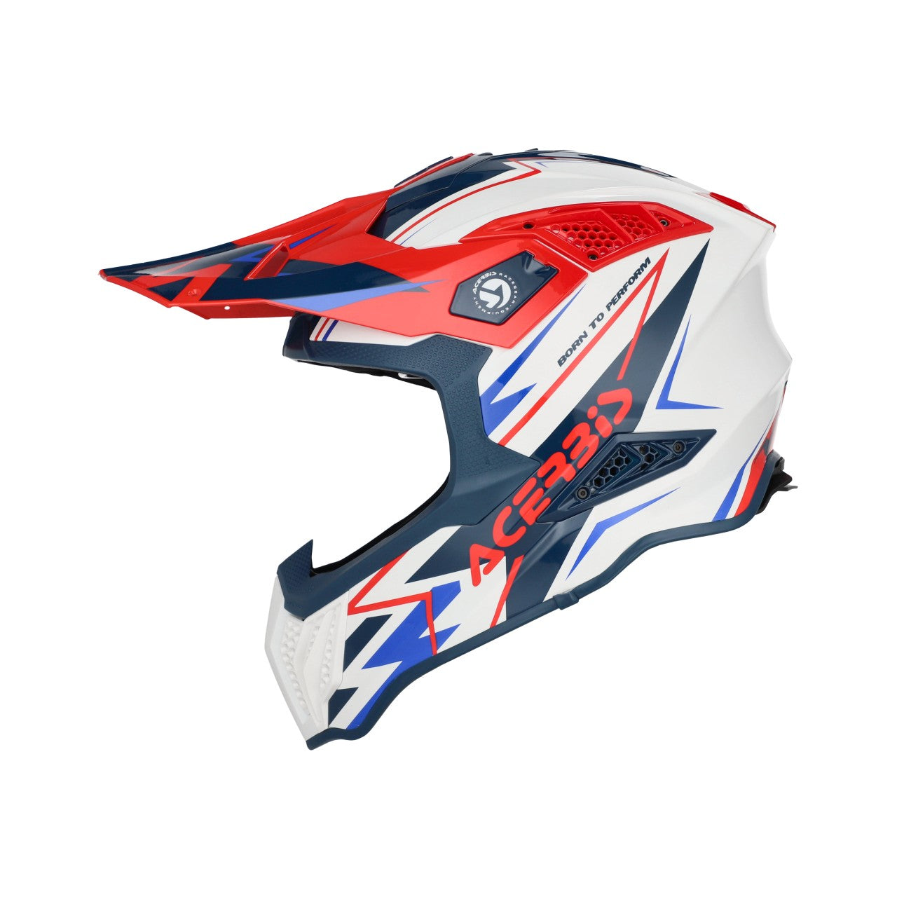 AIRSTRIKE-X HELMET WHITE/BLUE/RED FIBRE 034