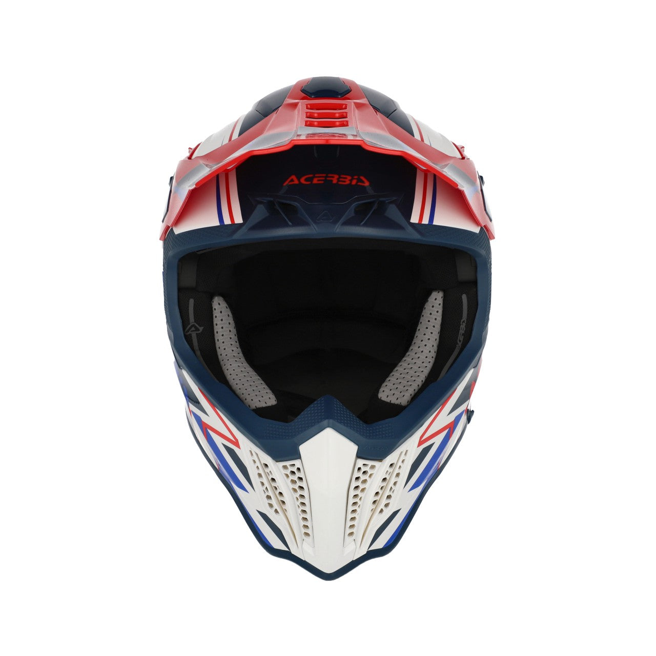 AIRSTRIKE-X HELMET WHITE/BLUE/RED FIBRE 034