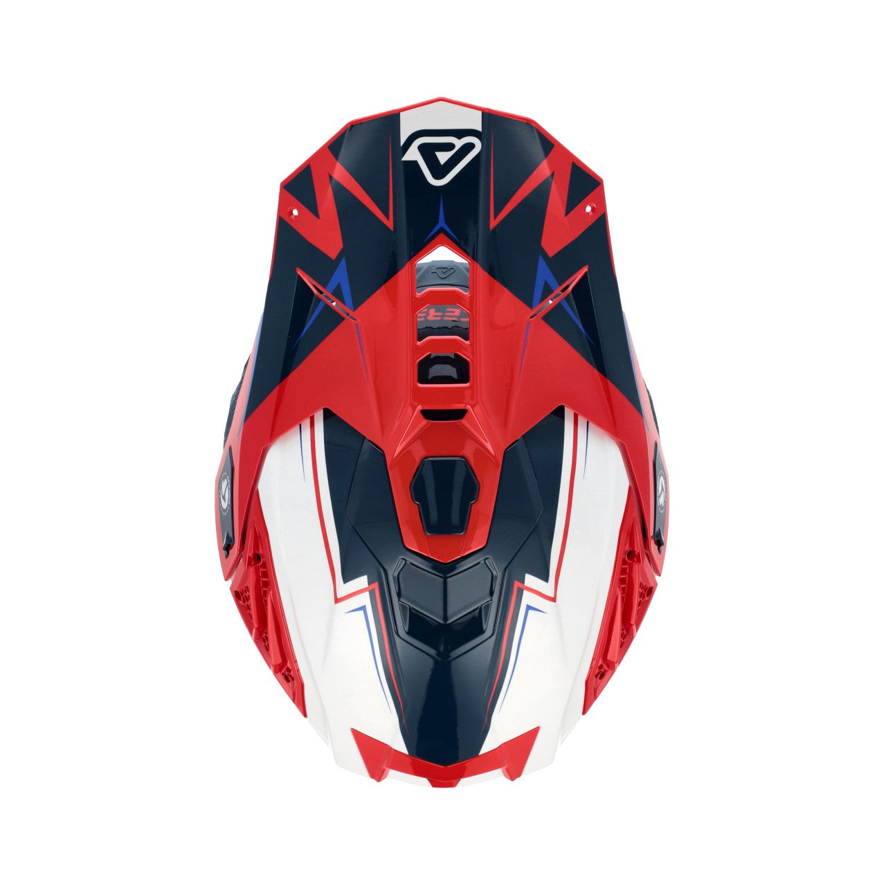 AIRSTRIKE-X HELMET WHITE/BLUE/RED FIBRE 034