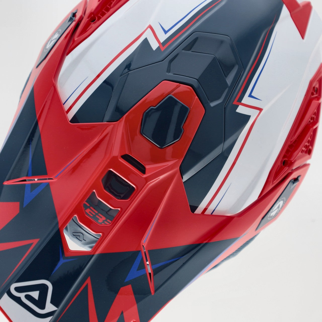 AIRSTRIKE-X HELMET WHITE/BLUE/RED FIBRE 034