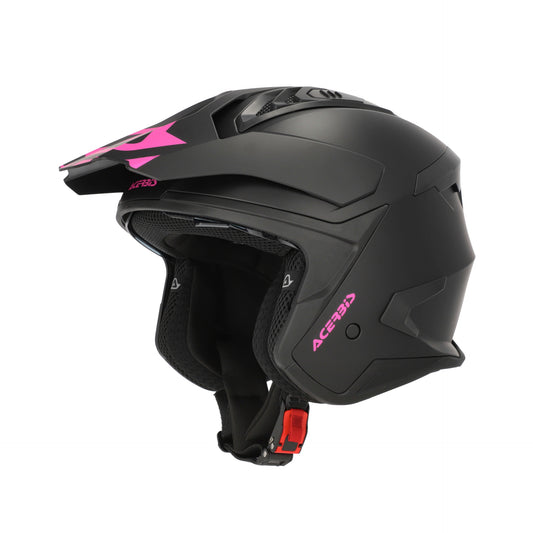 JET ARIA EVO SOLID HELMET BLACK/PINK 723