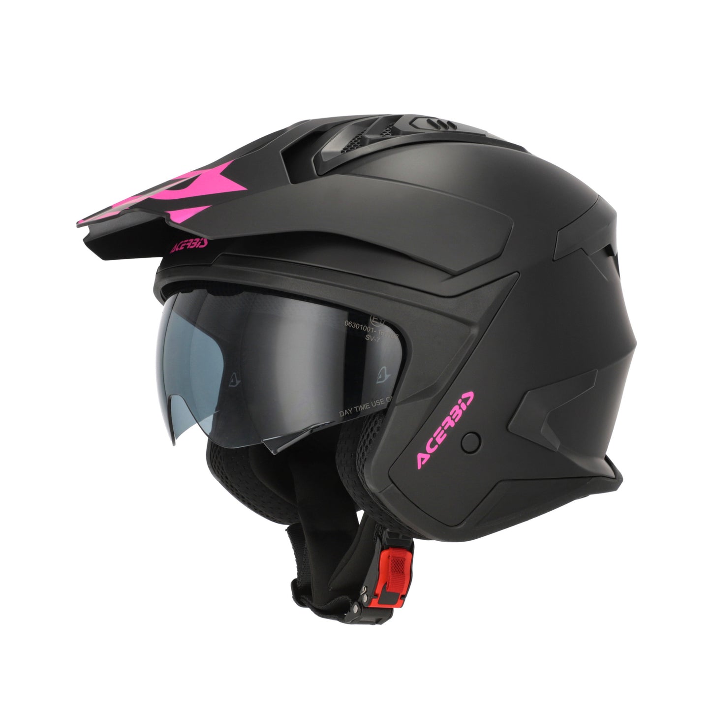 JET ARIA EVO SOLID HELMET BLACK/PINK 723