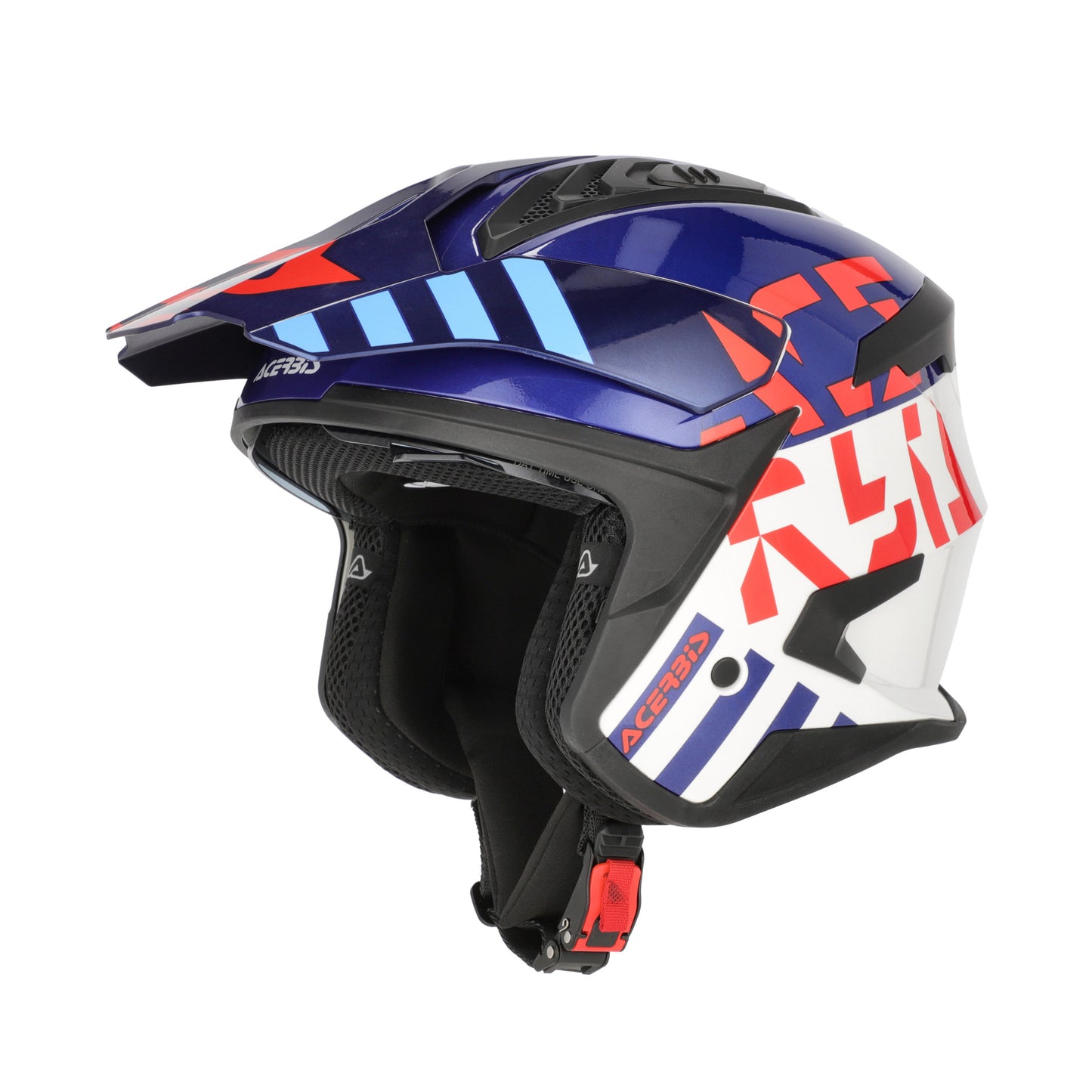 JET ARIA EVO GRAPHIC HELMET WHITE/BLUE/RED 034