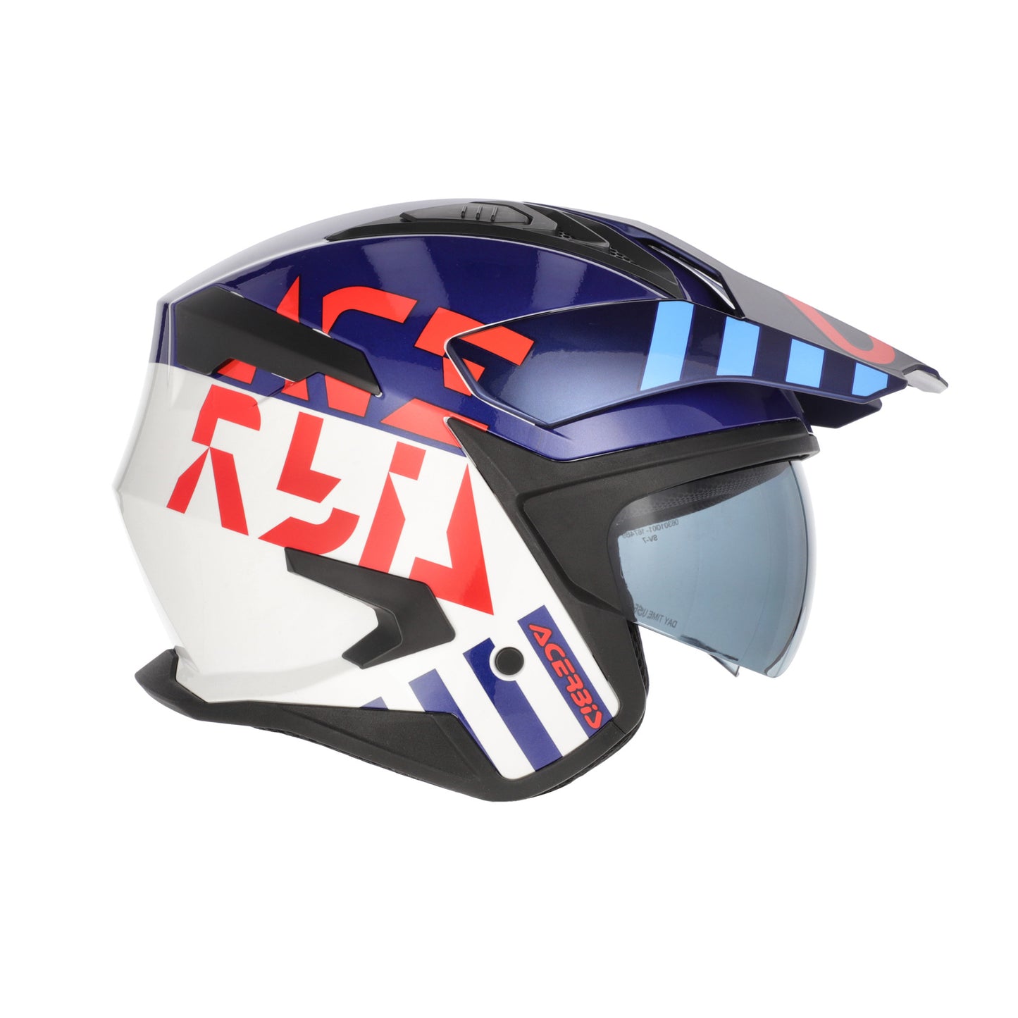 JET ARIA EVO GRAPHIC HELMET WHITE/BLUE/RED 034