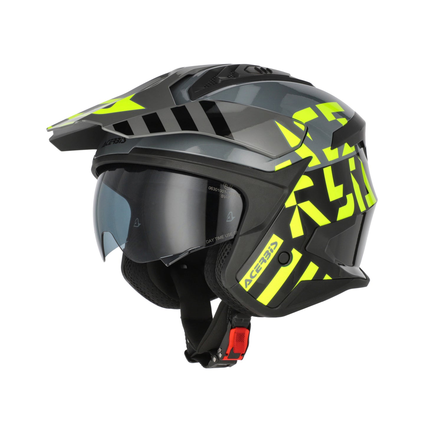 JET ARIA EVO GRAPHIC HELMET NERO/FLO YELLOW 444