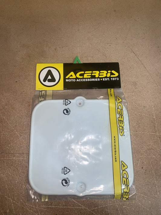 FRONT NUMBER PLATE KX 80 91-97 WHITE
